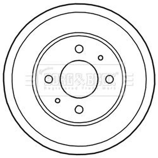 Borg & Beck Brake Drum Assembly Rear BBR7222