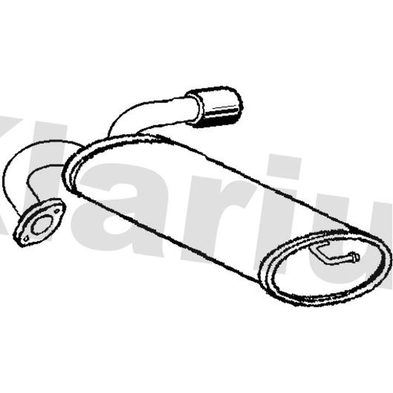 Klarius Box With Tail Pipe Rear fits Opel Antara A 2006-2011 2.0