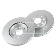 Borg & Beck Front Brake Vented Discs & Pads fits Fiat Punto 2005-2012 1.4