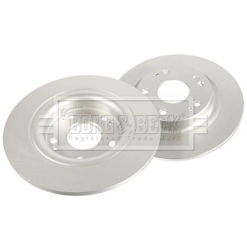 Borg & Beck 2 x Solid Rear Brake Discs BBD5529
