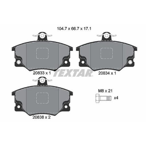 Textar Front Brake Pad Set 2083302
