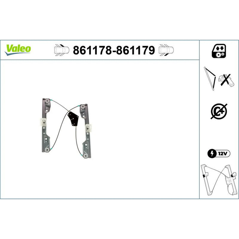 Valeo Electric Window Regulator Lifter Left Front 861178