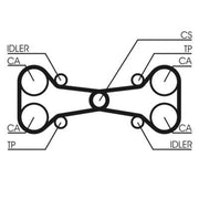 Continental CTAM Timing Belt Kit with Rollers fits Alfa Romeo 145 1994-1996 1.7