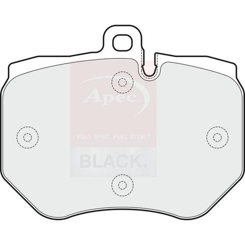 Apec Black Front Brake Pad Set fits Audi A6 C6 2008-2010