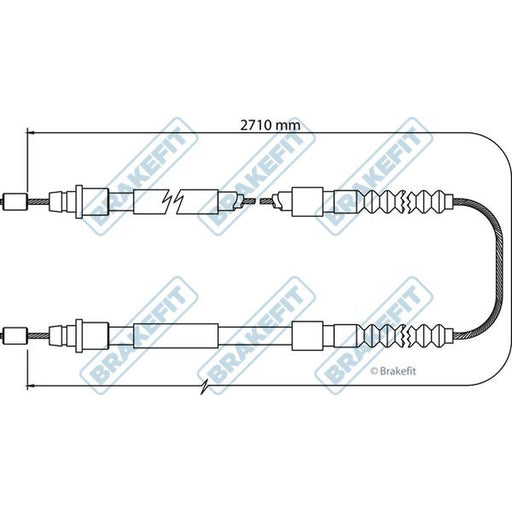 Apec Handbrake Cable Left Rear fits Citroën Relay I 1994-2002 2.0 2.5 2.8