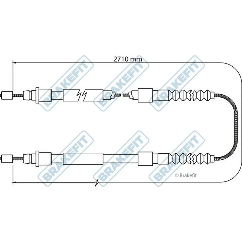 Apec Handbrake Cable Right Rear BBC3106