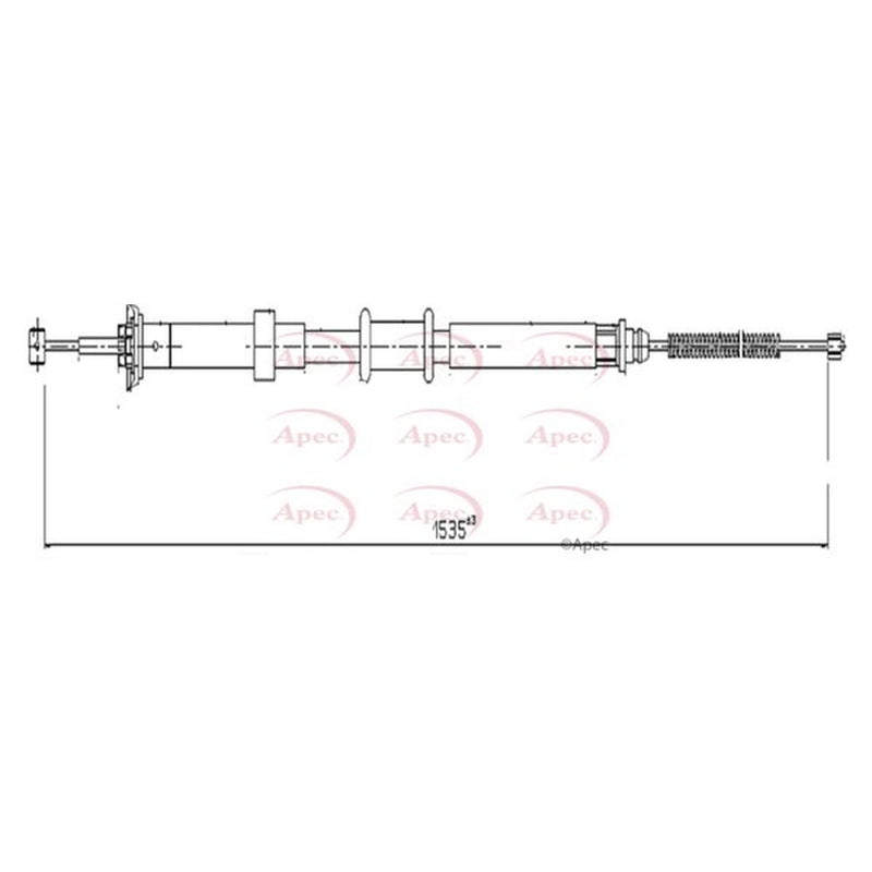 Apec Handbrake Cable Right Rear fits Chrysler Ypsilon 2011-2021 0.9 1.2 1.3