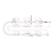 Apec Handbrake Cable Right Rear CAB1412
