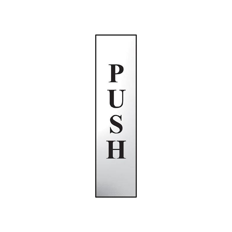 Scan Push Vertical - Polished Chrome Effect 50 x 200mm Scan - Dynamic Drive