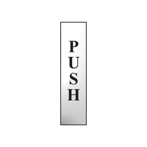 Scan Push Vertical - Polished Chrome Effect 50 x 200mm Scan - Dynamic Drive