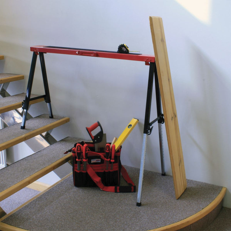 Sealey Fold Down Trestle with Adjustable Legs 150kg Capacity FTAL1 Sealey - Dynamic Drive
