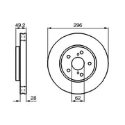 Bosch Front Brake Vented Discs & Pads fits Toyota Camry 2001-2006 3.0