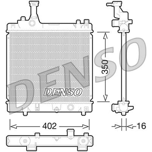 Denso Engine Radiator fits Nissan Pixo 2009 on 1.0