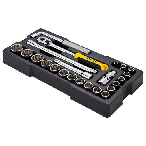 Stanley® Hand Tools 1/2in Drive 12 Point Metric Socket Module 23 Piece STANLEY® Hand Tools - Dynamic Drive