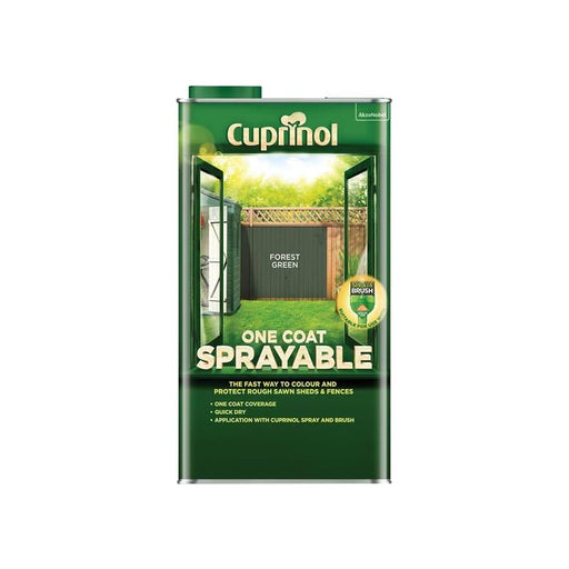 Cuprinol One Coat Sprayable Fence Treatment Forest Green 5 litre Cuprinol - NN4 Online