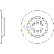 NAPA 2 x Solid Rear Brake Discs NBD5884-x2