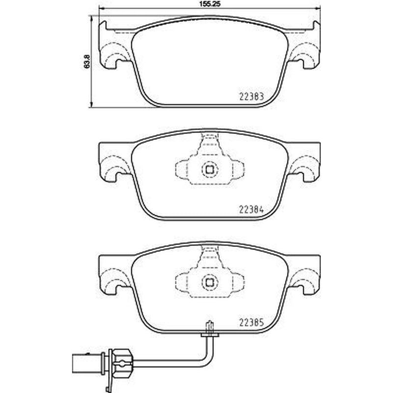 DON Front Brake Pad Set fits Audi A4 Allroad B9 2016-2020 2.0 3.0