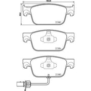 Mintex Front Brake Pad Set fits Audi A4 Allroad B9 2016-2020 2.0 3.0