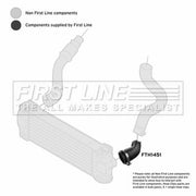 First Line Intercooler Turbo Charge Air Hose fits Ford Transit 2007-2014 2.2