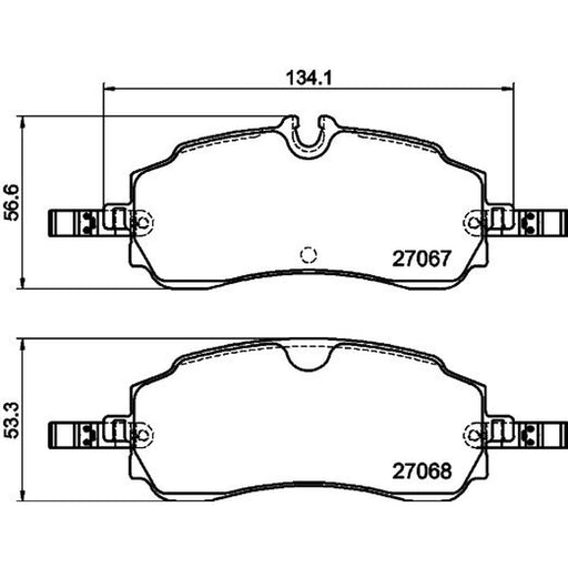 Mintex Rear Brake Pad Set fits Ford Tourneo Custom V710 Bus 2023-2025 2.0 2.5
