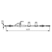 Bosch Handbrake Cable Rear fits Fiat Freemont 2011-2015 2.0 2.4 3.6