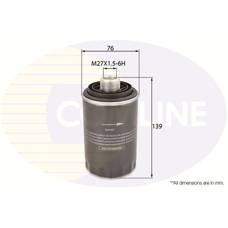 Comline Full Service Kit with Air, Oil, Fuel & Cabin Filters fits Audi A3
