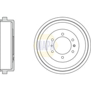 NAPA Brake Drum Assembly Rear fits Isuzu D-Max II 2012-2022 1.9 2.5