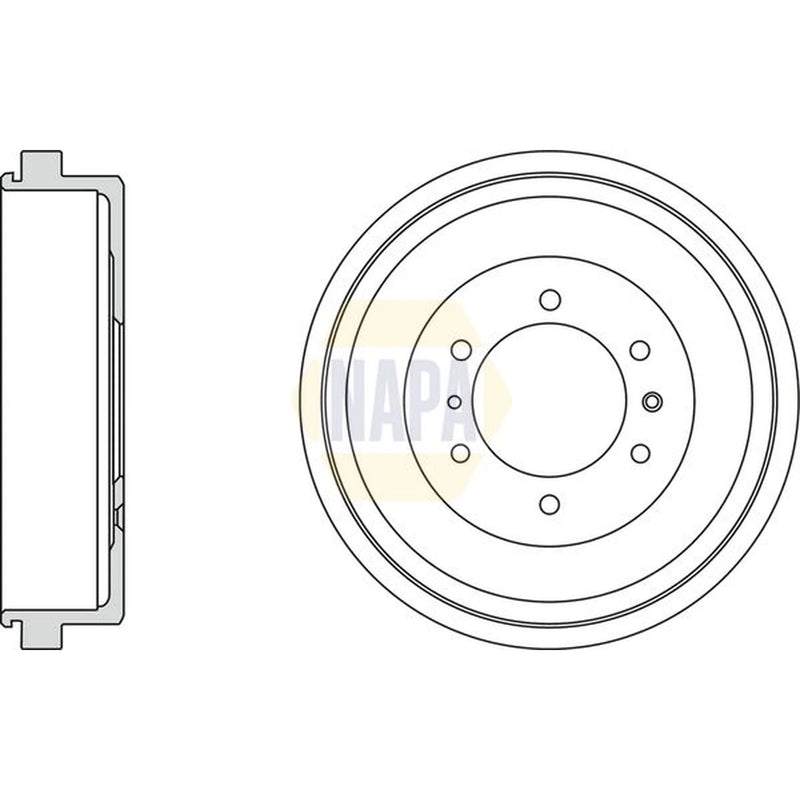 NAPA Brake Drum Assembly Rear NDR1003