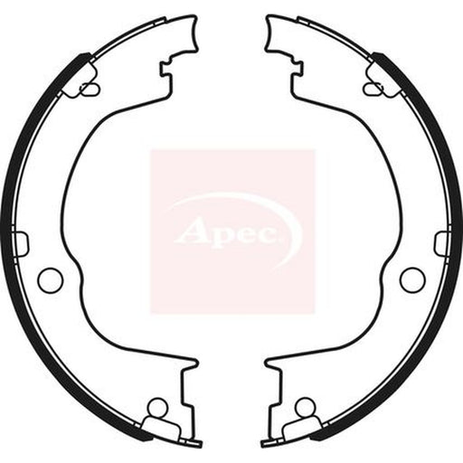 Apec Parking Brake Shoe Set fits Chevrolet Captiva 2006-2011 2.0 2.2 2.4