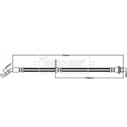 Borg & Beck Brake Hydraulic Hose Line Rear Right BBH8491