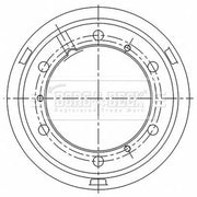 Borg & Beck Brake Drum Assembly Rear BBR32523