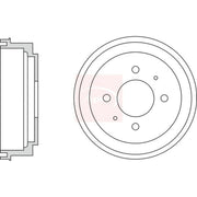 Apec Brake Drum Assembly Rear fits Mitsubishi Colt 1992-1996 1.3