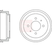 Apec Brake Drum Assembly Rear DRM9946