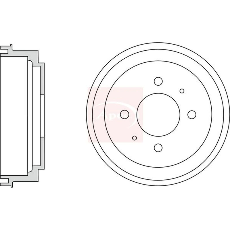 Apec Brake Drum Assembly Rear DRM9946