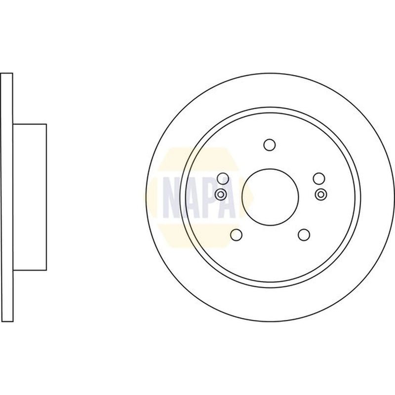 NAPA Rear Brake Solid Discs & Pads fits Ssangyong Korando 2022-2023