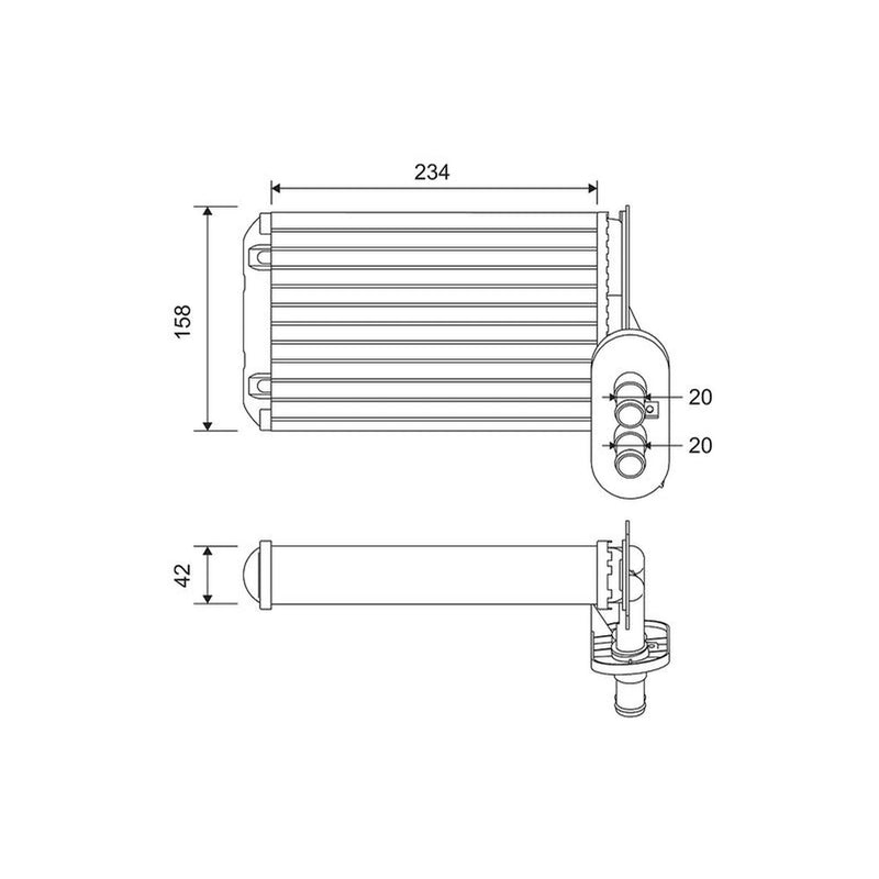 Valeo Heater Matrix Core Heat Exchanger 812030