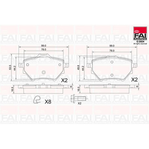 FAI Front & Rear Pads fits Lancia Ypsilon 2025 on