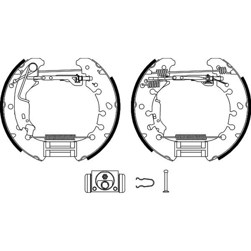 Mintex Brake Shoe Set Axle Kit fits Fiat Brava 1995-2002 1.2 1.4 1.6 1.8 1.9