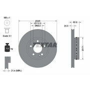 Textar 2 x Two-Piece Brake Disc Brake Discs 92343925