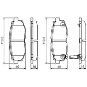 Bosch Front & Rear Pads fits Subaru Impreza 2008-2013 2.5