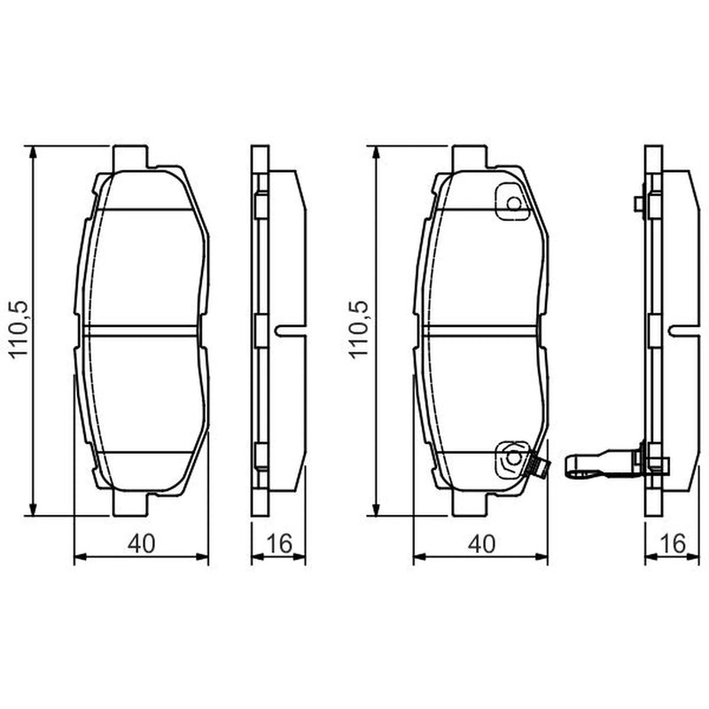 Bosch Front & Rear Pads fits Subaru Impreza 2008-2013 2.5