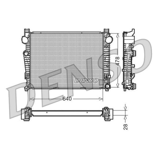 Denso Engine Radiator fits Mercedes-Benz S-Class 1998-2006