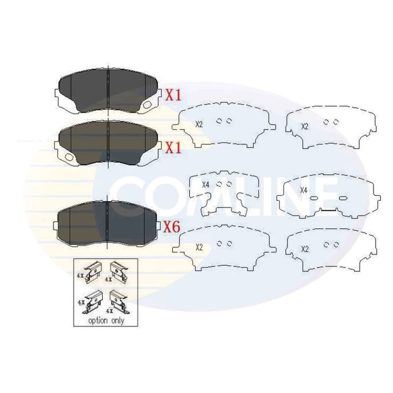 Comline Front & Rear Pads fits Fuso (Mitsubishi) Canter VII 2006-2013