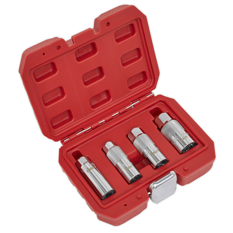 Sealey Spark Plug Socket Set 4pc 3/8"Sq Drive AK6556 Sealey - Dynamic Drive