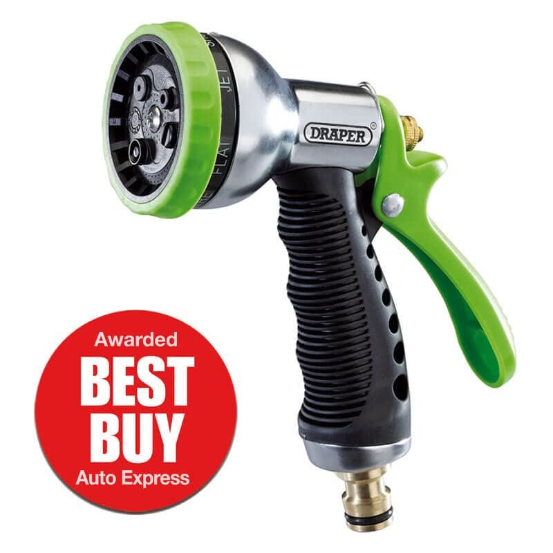 Draper 7 Pattern Aluminium Spray Gun 25342 Draper - Dynamic Drive