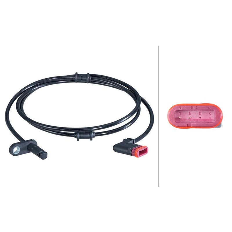 Hella ABS Wheel Speed Sensor Rear fits Mercedes-Benz Cls 2004-2010