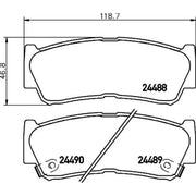 Mintex Rear Brake Pad Set fits Hyundai H-1 2000-2007 2.4 2.5