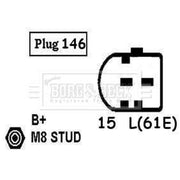 Borg & Beck Car Alternator 12V fits BMW 5 1996-2003