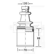 Borg & Beck Drive Shaft Bellow Kit transmission sided BCB2547