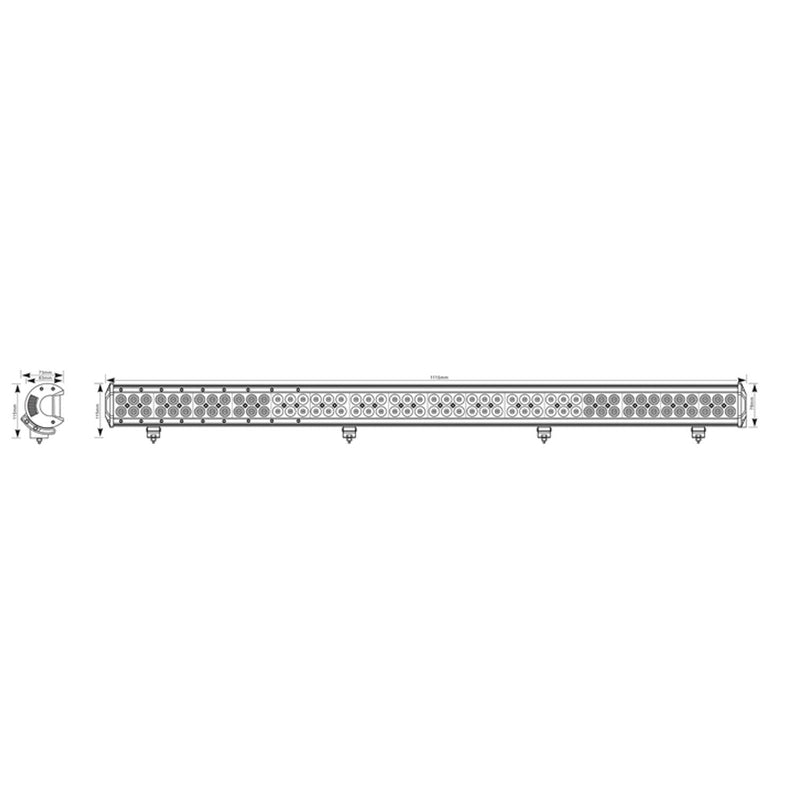 Maypole MP5074 288W 96x3W Spot/Flood Combo XL LED Light Bar 12/24V 1115MM 45" Town Tools - Dynamic Drive